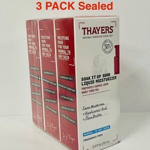 Thayers Soak It Up 80 Hr Liquid Moisturizer Normal To Dry Skin 2.5 oz X 3 PACK